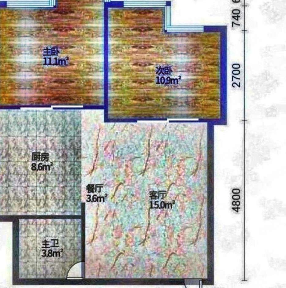 杨浦大厦2室2厅1卫55.55㎡南255万