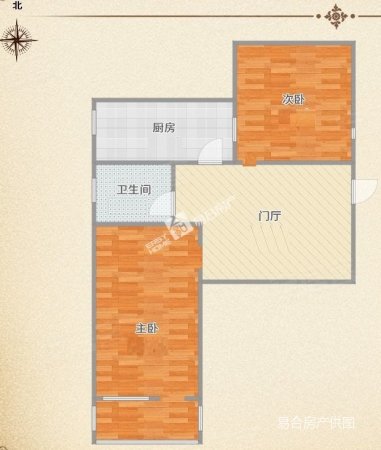 西环里2室1厅1卫65.11㎡南北225万