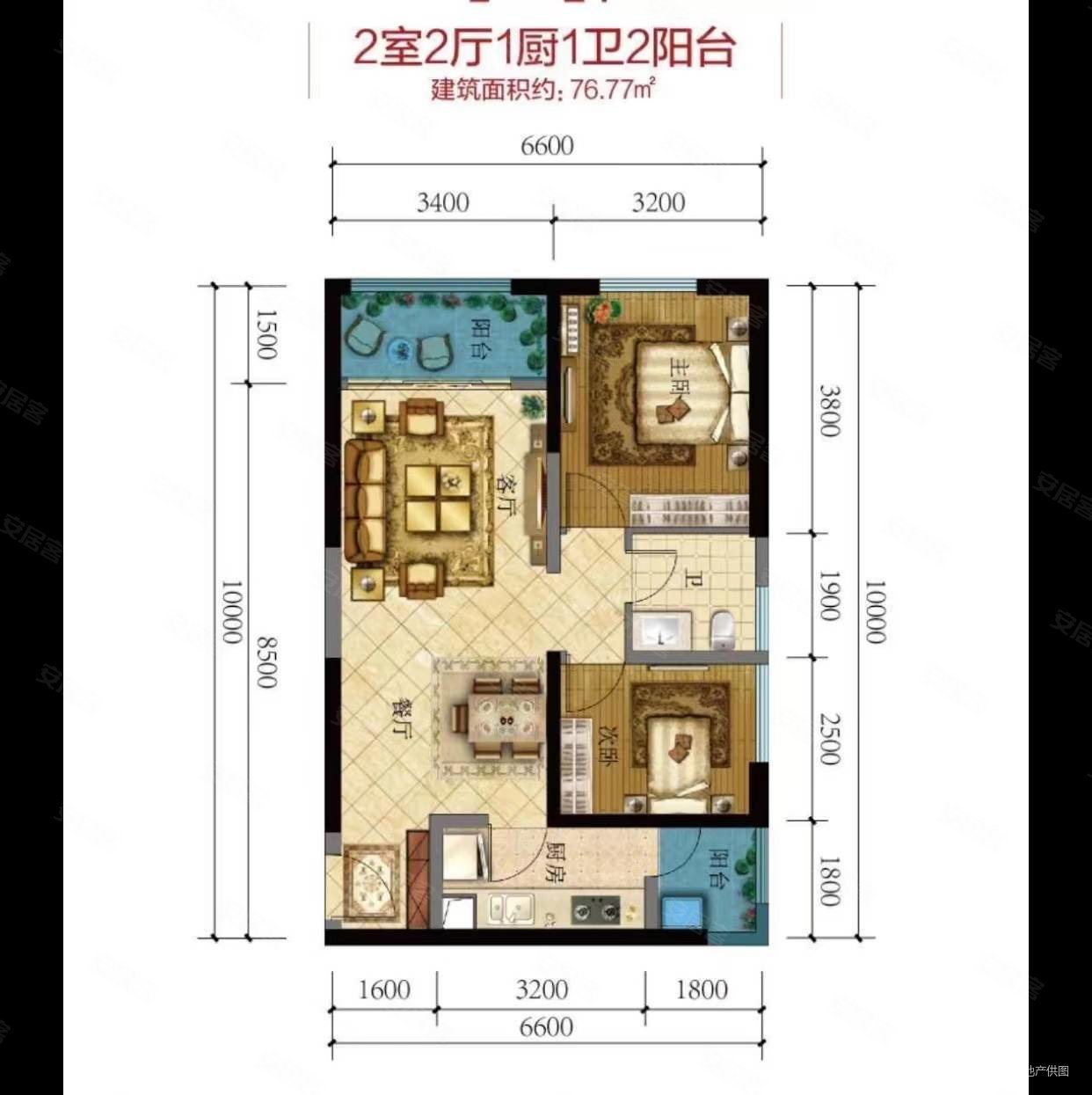 俊发空港城中楼层两室28万证满两年到手就当房东