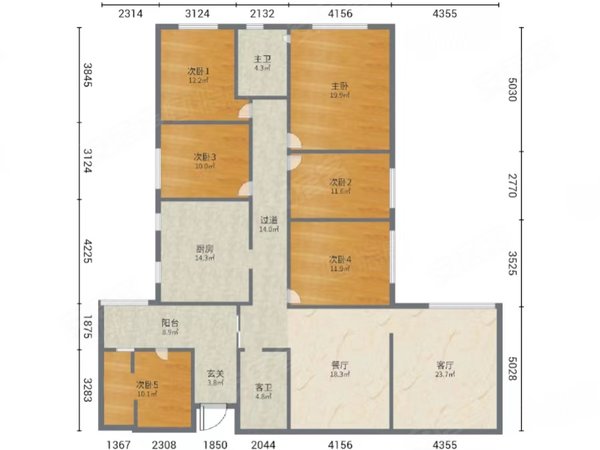 【多图】天宇澜山,茨坝租房,昆明湖旁 5室 可办公可配齐家具自住 带