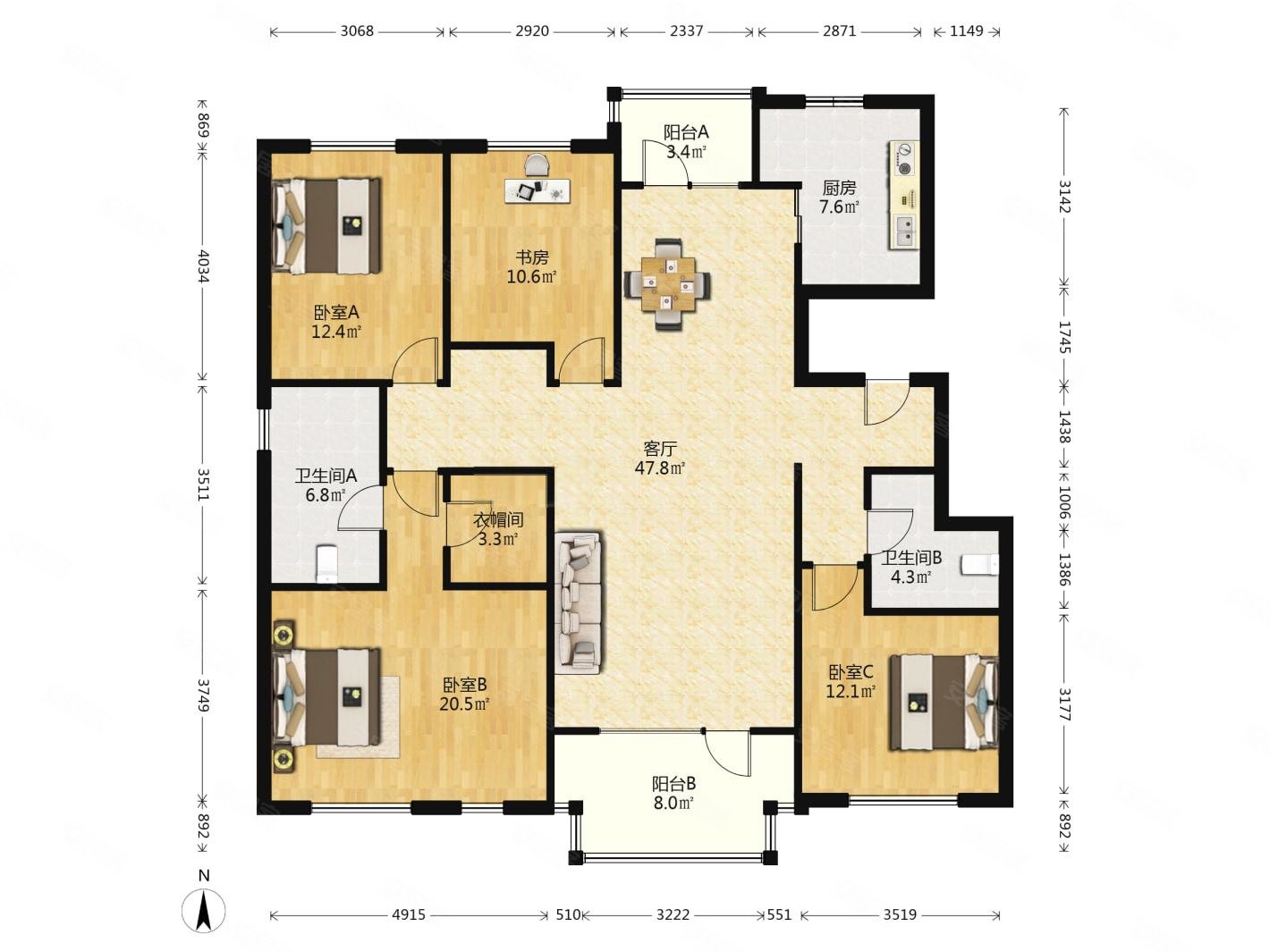 宗介沸12888 公开透明 三恒大洋房含车位 飞机户型