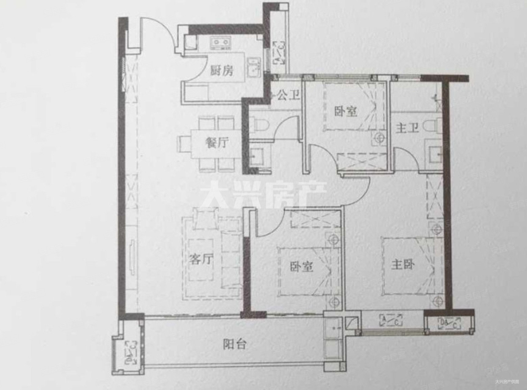 建发央著3室2厅2卫110.33㎡南北193万