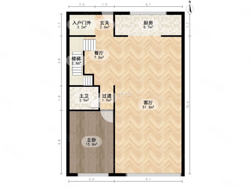 崇德园二期叠拼现房 有房本 带院带阁楼