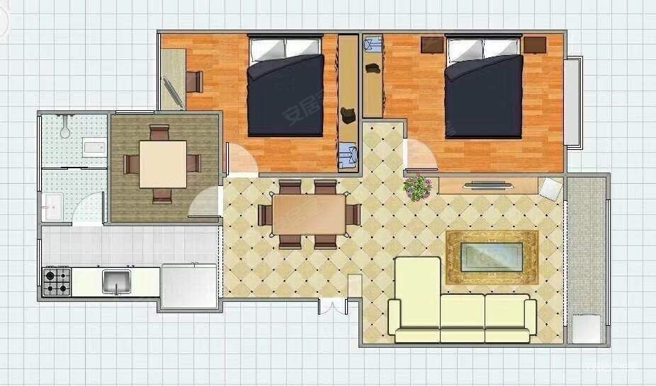 丁玲公园 万达附近 德和园 精空两房 无税费 随时看房