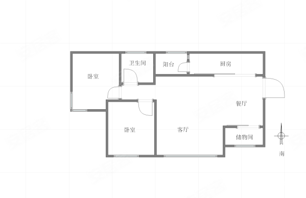 保利康桥2室1厅1卫88.69㎡南100万