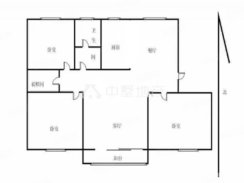 向阳花园3室2厅1卫96㎡南北45万