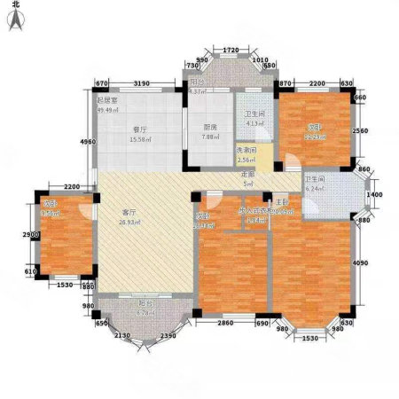 恒大名都4室2厅2卫140㎡南北52.8万