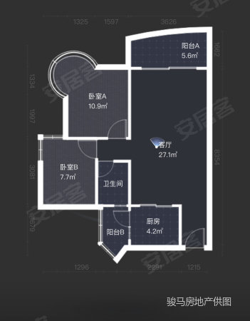 海富花园2室2厅1卫78㎡东北315万