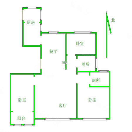 东湖印象3室2厅2卫138.92㎡南北153.8万