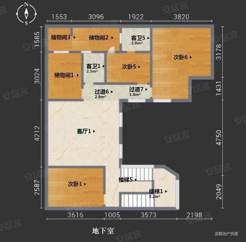 红螺湖别墅7室4厅6卫562.39㎡南北1800万