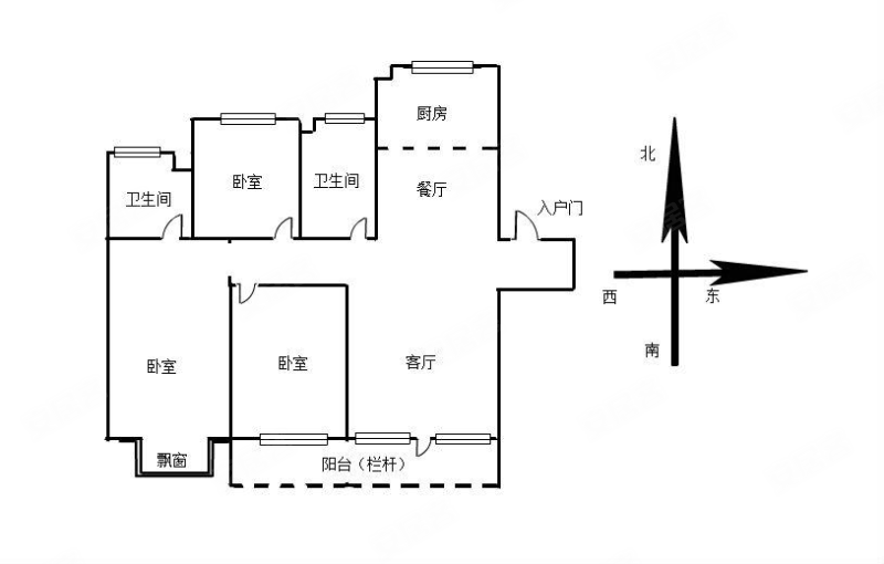 潍坊绿地城3室2厅2卫126.9㎡南北66.6万