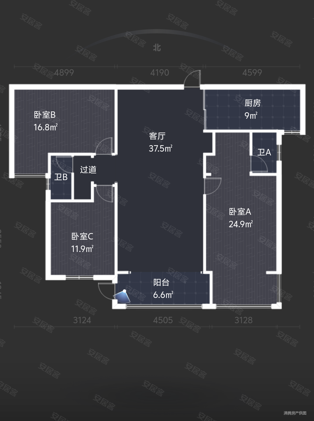 带大院子钓鱼台一号精装3室