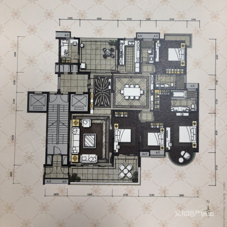 罗马家园4室2厅3卫238.34㎡南北1431万