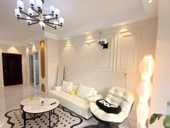 赣州章江新区登峰大道万象城 鸿泰花园民用水电拎包入住温馨奶油风两房出租房源真实图片