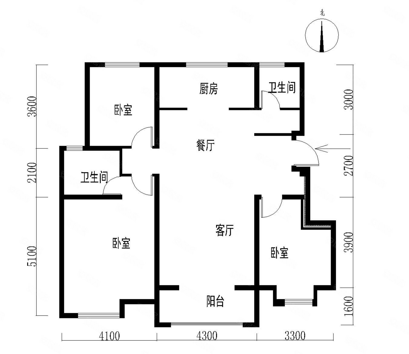 龙湖领墅洋房三开间朝南采光好中间楼层三室两厅两卫