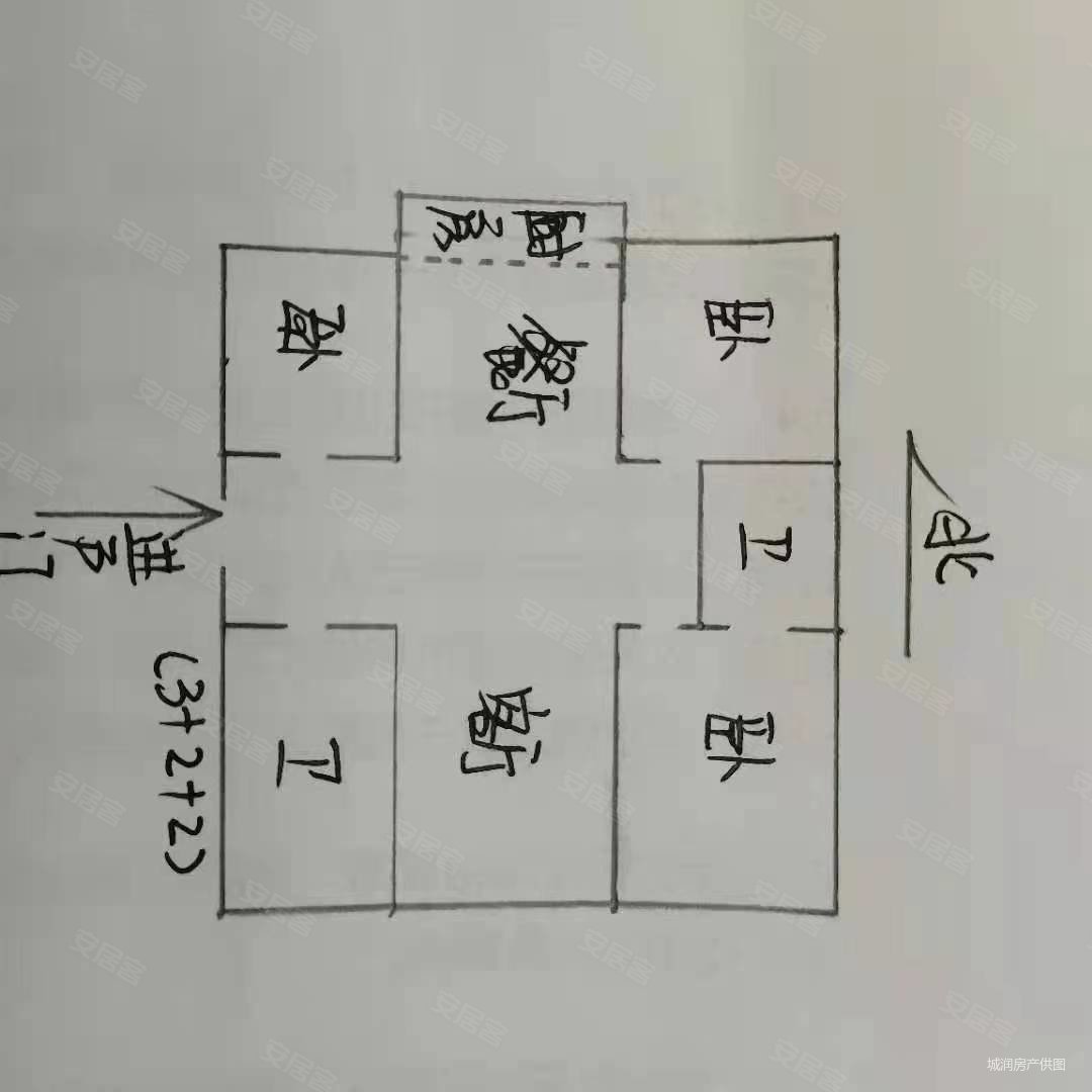 塞上雅居3室2厅2卫130㎡南北72万