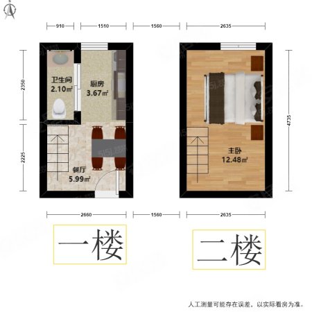 之江之芯1室1厅1卫22.31㎡南北75万