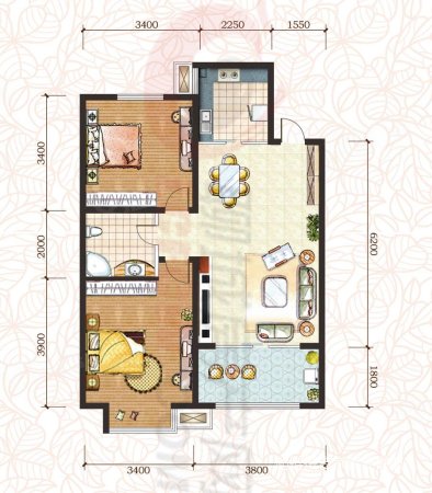 悦茂可乐公馆4室2厅2卫140㎡南北520万