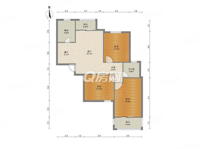 紫竹苑三房房龄新单价仅需11万