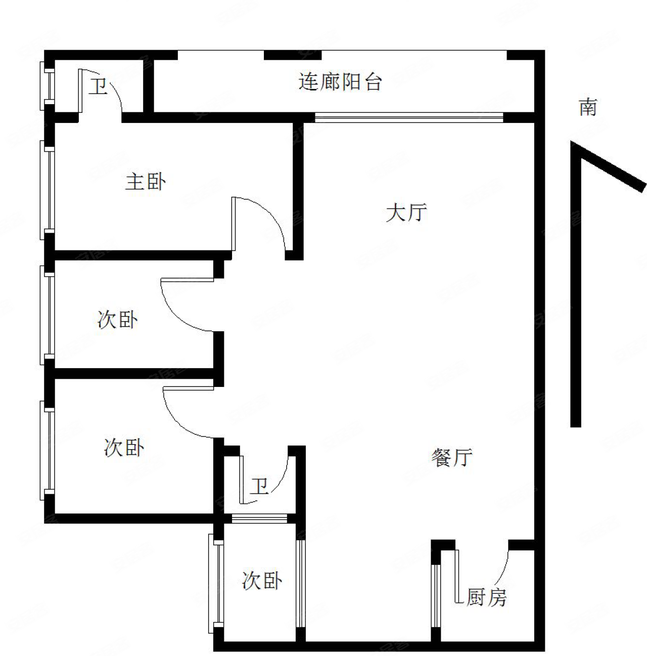 万兴隆山水湾4室2厅2卫114.7㎡南北125万