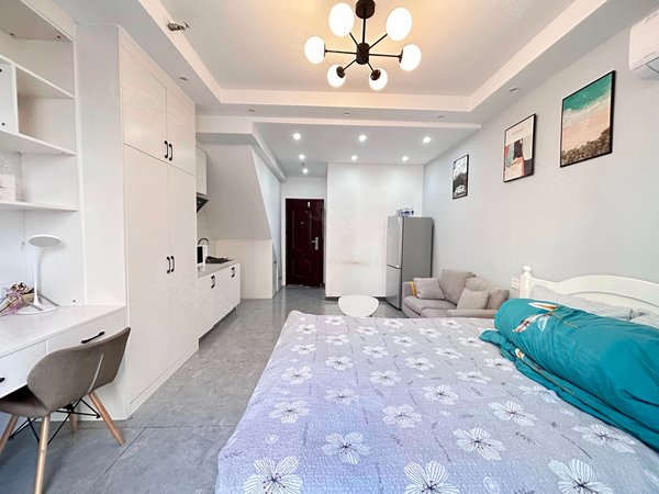 贵阳观山湖会展城金融城π公寓小清新整租1室1厅单身公寓 带空调阳台