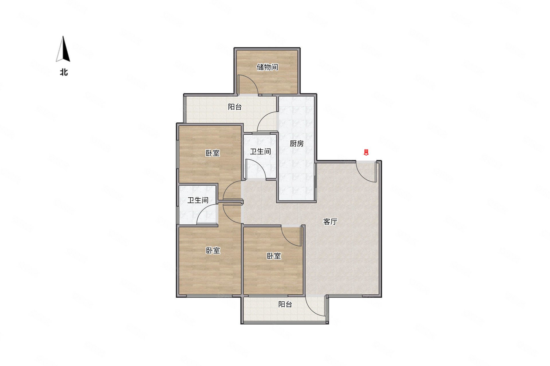 佳兆业城市广场(三期)3室1厅2卫89㎡南450万