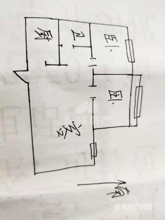 中通领郡城2室1厅1卫75㎡北49万