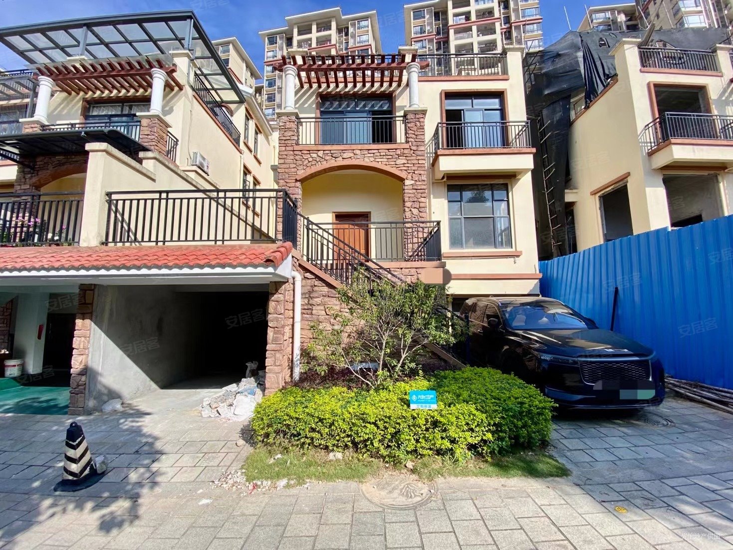 碧水天源独栋别墅毛坯户型方正花园大坐北朝南豪宅社区