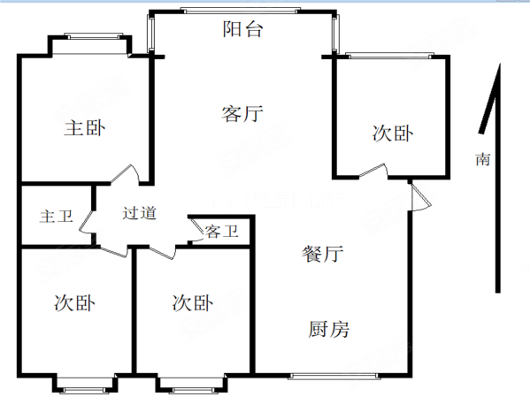 创业公寓4室2厅2卫143㎡南北179万