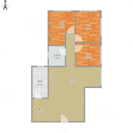 安顺东园3室2厅1卫105㎡南北53万