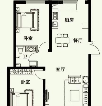 西宁城北朝阳小桥村小桥 景岳公寓旁 毛胜寺小区 两室电梯房 空房子