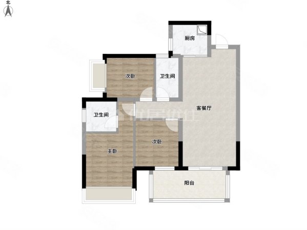 五象澜庭府沁苑3室2厅2卫97㎡南128万