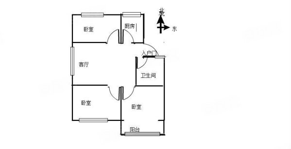 龙海原著3室2厅1卫106㎡南北75万