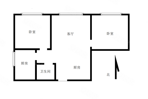 都会轩2室1厅1卫87.57㎡东北765万