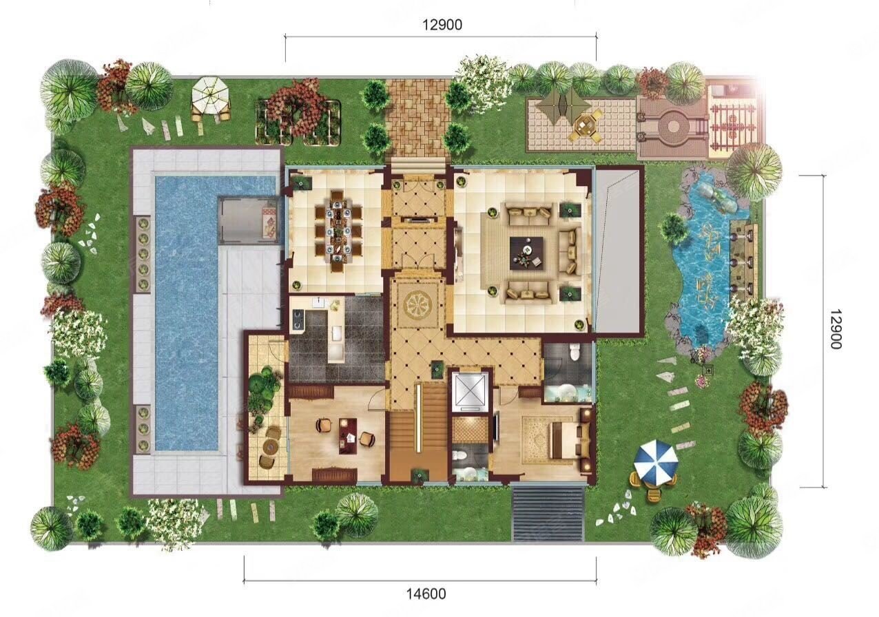 西海岸2000平超大花园大独栋别墅私家泳池双一楼双花园