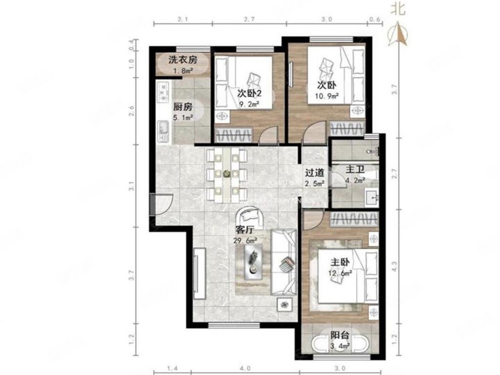 天鸿万象新天4区 精装好房 商品住宅 车位充足 南北通透