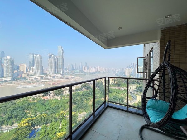 南滨路 一线江景房 全看两江交汇 豪装大两房带书房,南岸租房-重庆58