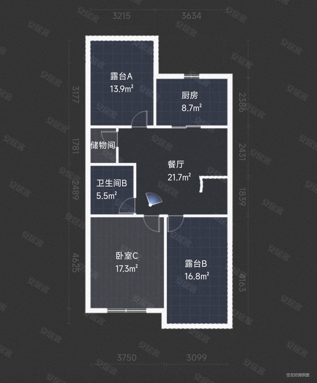 摩尔城颐景园4室2厅2卫157㎡南北320万