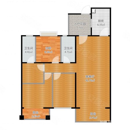 泰合青年城3室2厅2卫126㎡南73.6万