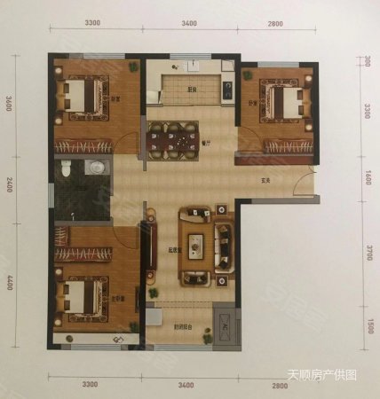 港湾花园(一期)3室1厅2卫120㎡南82万