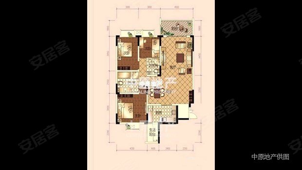 金地金沙府邸3室2厅2卫123.53㎡南北343万