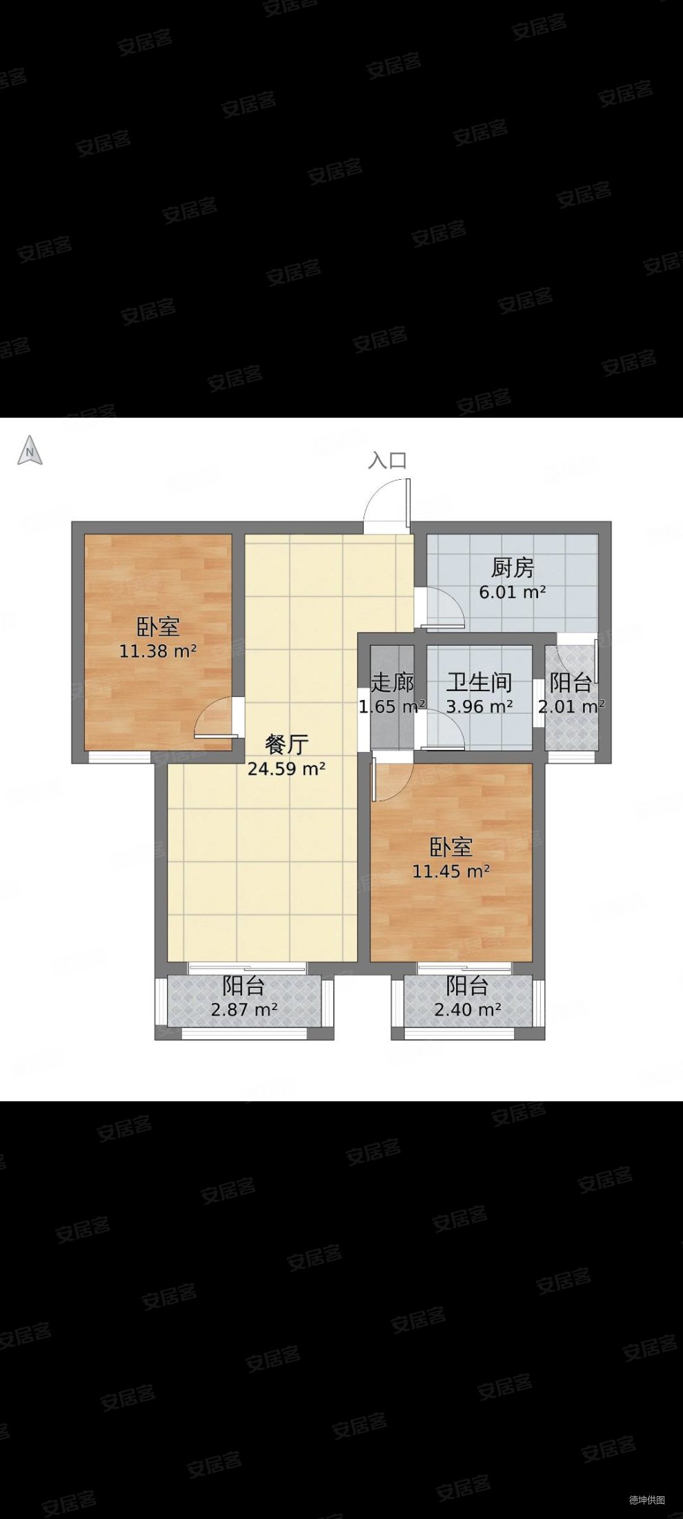 昆承有铭鹅中南世纪城北区两房两厅一卫90平,150万