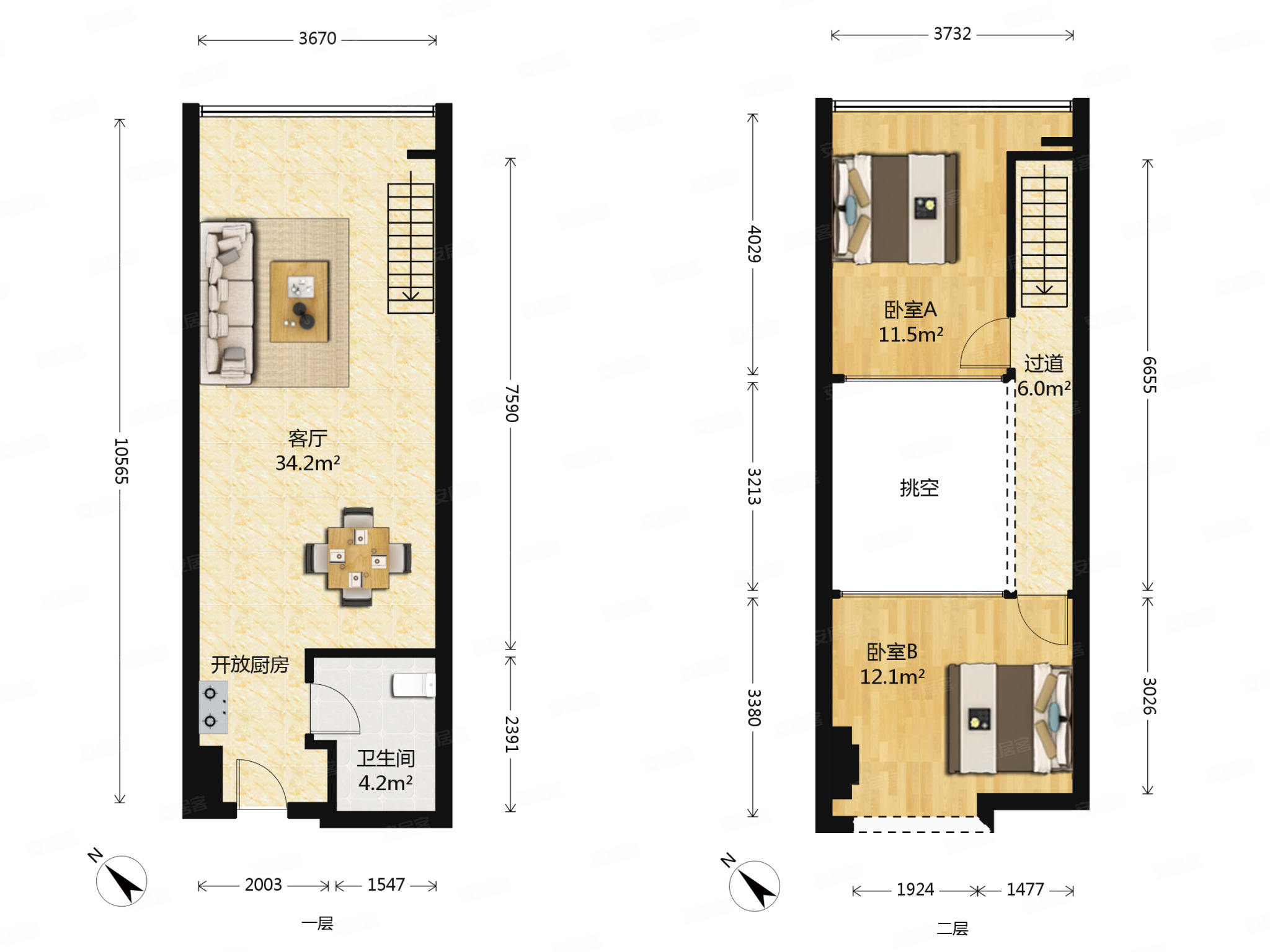 复式双层格局正 多户型选择 租金5千起 居家好选择,199loft艺术公寓