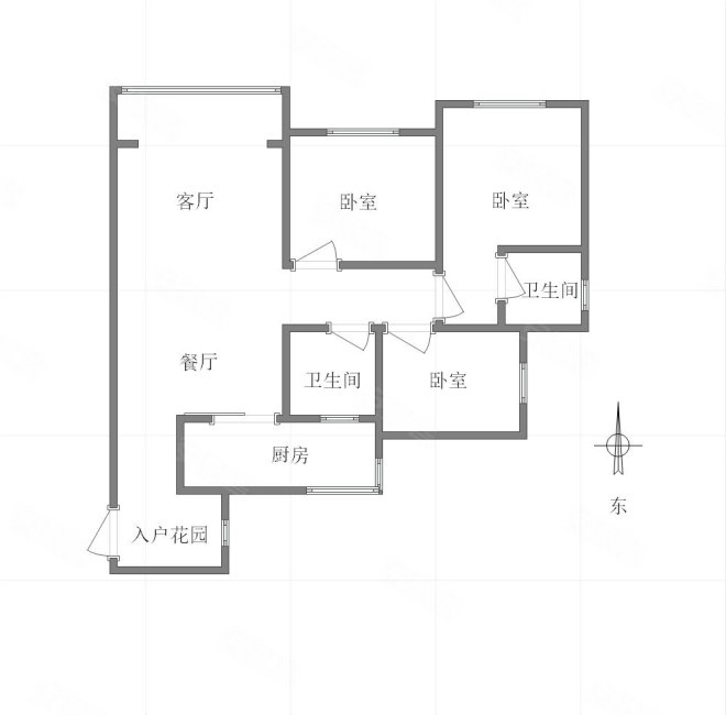 升伟中环广场3室2厅2卫102㎡东145万