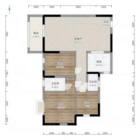 桐达山韵3室2厅2卫110㎡南北45.8万