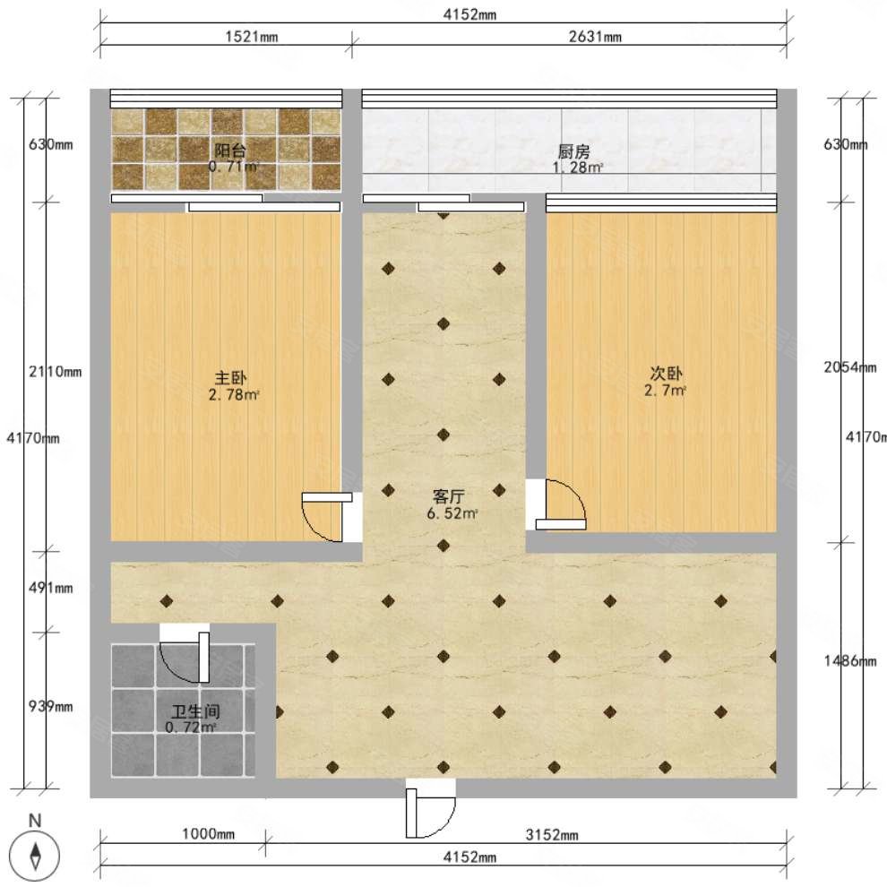 西安市新华书店家属院(新城)2室1厅1卫73.2㎡南78万