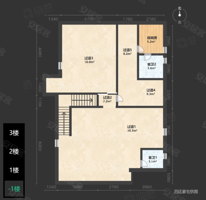 御翠园6室2厅6卫316.52㎡南北8100万