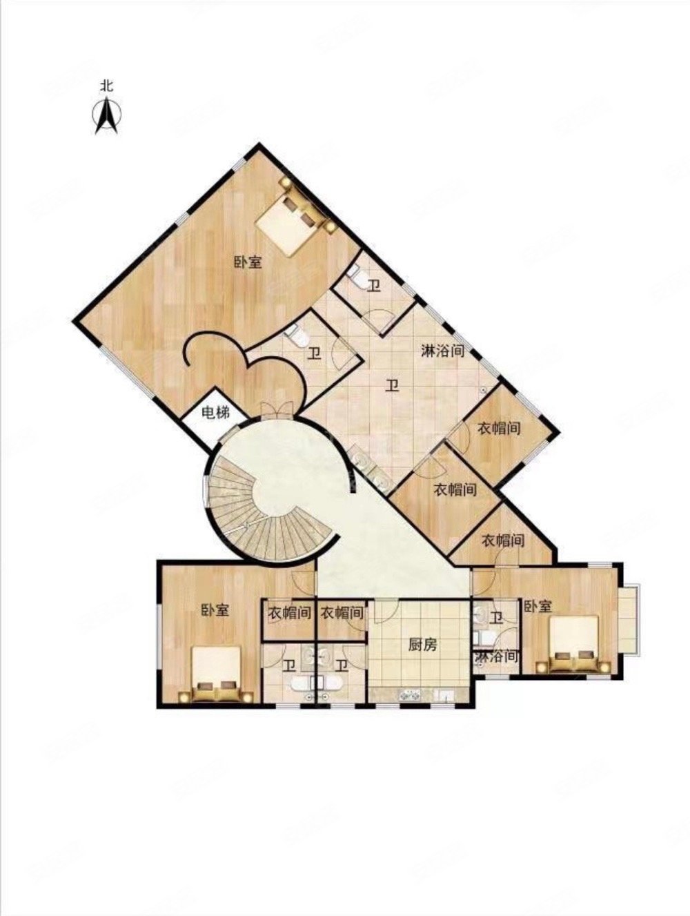 东山墅5室3厅5卫1152㎡南北16000万