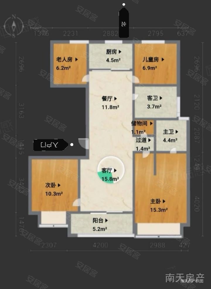 近地铁 双卫格局 交通便利 商品房 次新房 南北通透,雅戈尔江上二手房