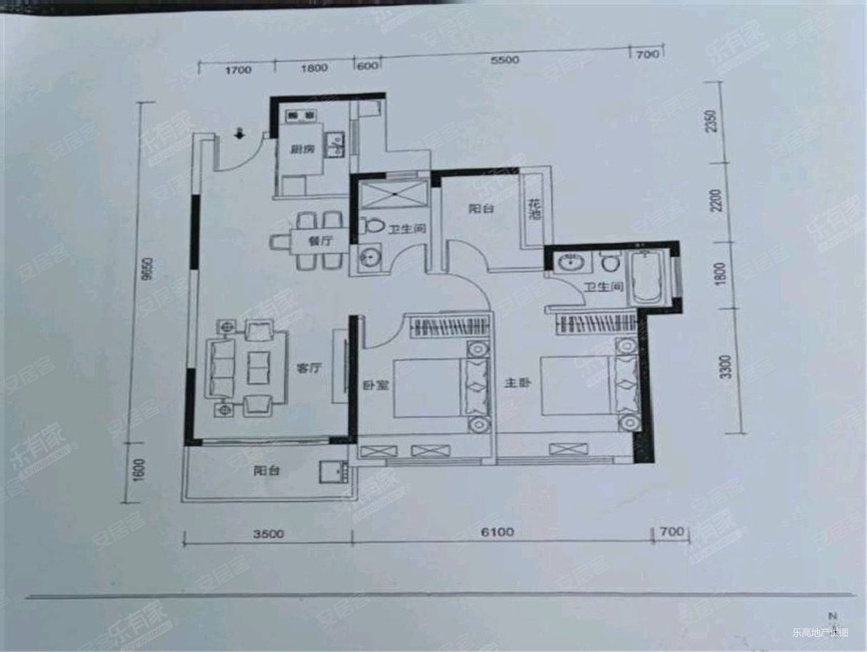 坪洲新村二三期3室2厅2卫80㎡东南134万